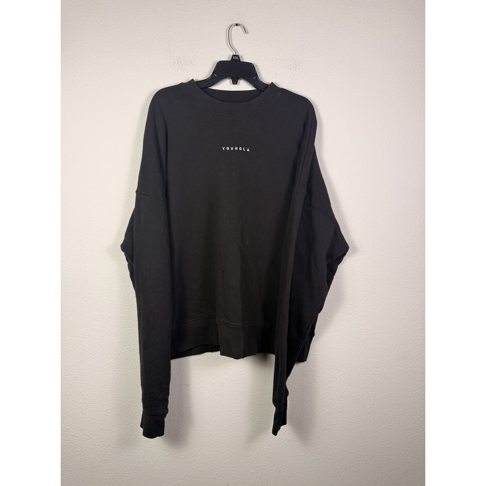 YoungLA Men's BLACK Pullover Sweatshirt SIZE M STREETWEAR PRE‎ OWNED
